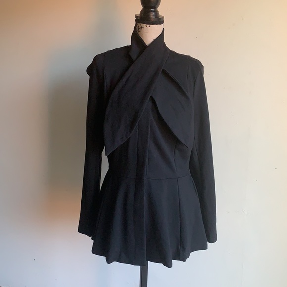 Eloquii black soft shell peplum jacket - Picture 2 of 12